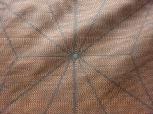 アンティーク　麻の葉模様織出し本場泥大島紬着物